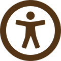 Accessibility icon person in circle