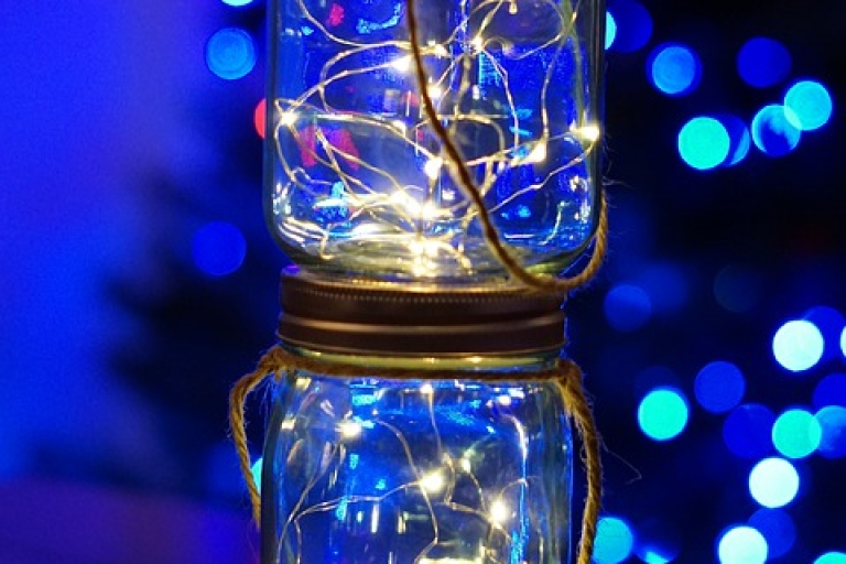Solar light mason jar